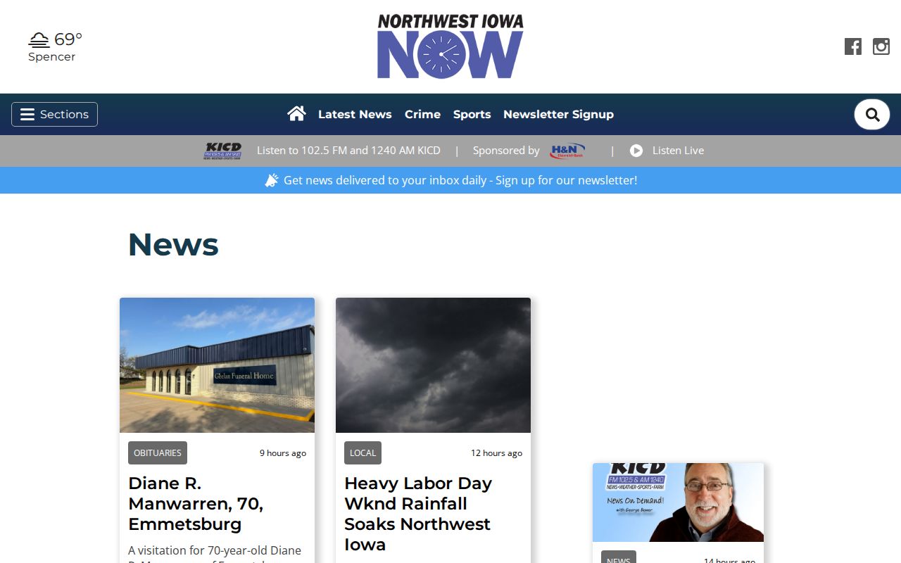 Northwest Iowa Now dated Dickinson County arrest news index